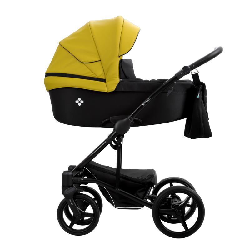 Коляска 2 в 1 Bebetto TORINO 09 жовта (чорна рама), фото 1