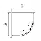 Душова кабіна Dusel A-511 100x100 см прозоре скло, фото 2
