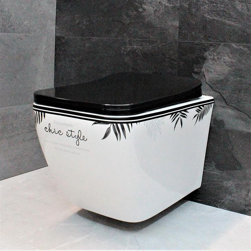 Унітаз Dusel Cubis Chic Style DWHT10201030CS з сидінням Slim Soft-Close, фото 1