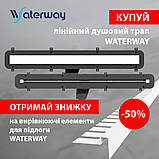 Душовий канал Waterway Stream 900 сірий WSB900001G2 решітка Old Line, фото 3