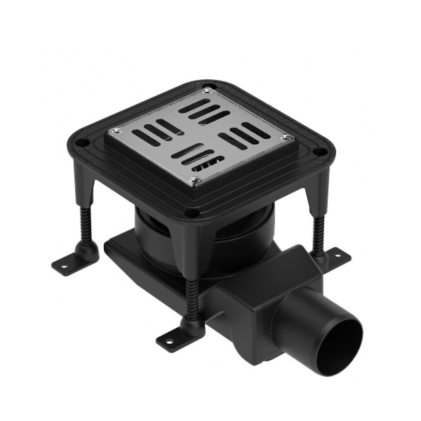 Душовий трап Waterway Spot X 10х10 чорний WSX100001N2