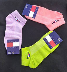 Набір шкарпеток Tommy Hilfiger (3 шт.) короткі сітка бавовна розмір 36-40 мікс (рожеві, бузкові, салатові)