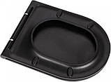 Унітаз Qtap Robin QT1333046ERMB з сидінням Slim Soft Close чорний матовий, фото 6