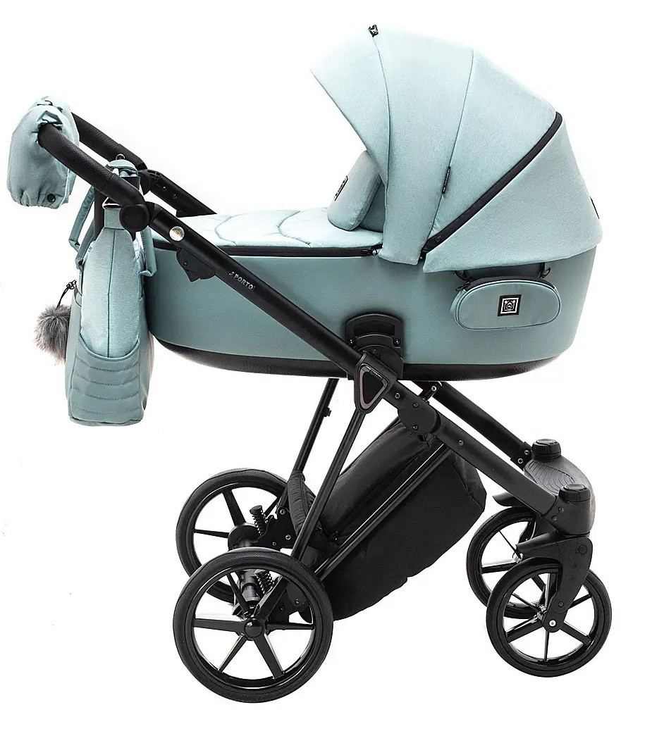 Коляска 2 в 1 Adamex Porto Lux PS-55 блакитна