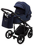 Коляска 2 в 1 Adamex Porto Light Tip TK-12 темно-синя, фото 2