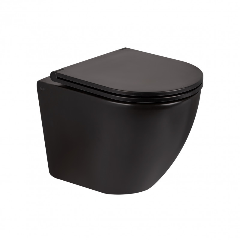Унітаз Qtap Robin QT13332141ERMB безободковый з сидінням Slim Soft-close, фото 1