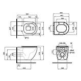 Унітаз Qtap Robin QT13332141ERMB безободковый з сидінням Slim Soft-close, фото 2