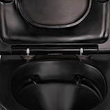 Унітаз Qtap Robin QT13332141ERMB безободковый з сидінням Slim Soft-close, фото 5