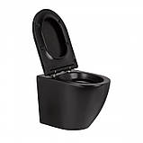 Унітаз Qtap Robin QT13332141ERMB безободковый з сидінням Slim Soft-close, фото 8