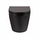 Унітаз Qtap Robin QT13332141ERMB безободковый з сидінням Slim Soft-close, фото 9