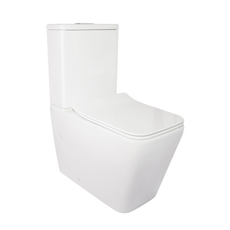 Унітаз-компакт Qtap Crow QT05222170W безобідковий із сидінням Soft-close