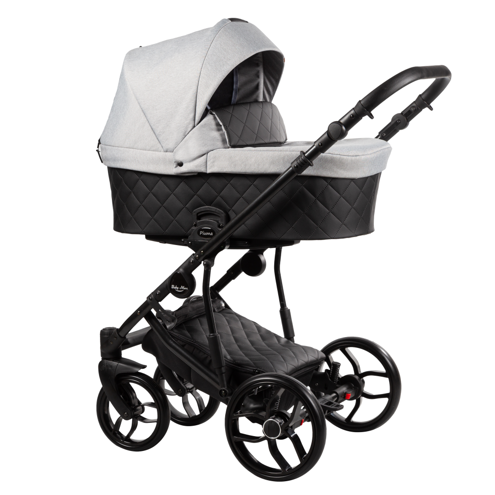 Коляска 2 в 1 Baby Merc Piuma 03B сіра, фото 1
