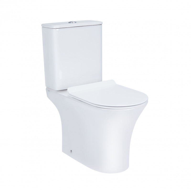 Унітаз-компакт Qtap Presto QT24221217AW безободковый з сидінням Soft-close