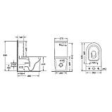 Унітаз-компакт Qtap Stork QT15222178W безободковый з сидінням Soft-close, фото 2