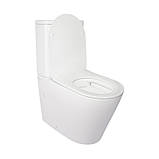 Унітаз-компакт Qtap Stork QT15222178W безободковый з сидінням Soft-close, фото 3