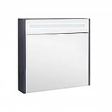 Дзеркальна шафа підвісна Qtap 800х730х145 Robin Graphite QT1377ZP8002G з LED-підсвічуванням, фото 2
