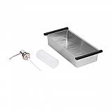 Набір 3 в 1 Qtap кухонна мийка DK6845R 3.0/1.2 мм Satin + сушарка + дозатор для мийного засобу, фото 9