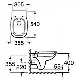 Унітаз Roca Debba Rectangular A34H99L000+кришка Soft Close, фото 4