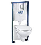 Комплект інсталяційної системи із підвісним унітазом Grohe Bau Ceramic 39586000, фото 2
