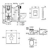 Комплект інсталяційної системи із підвісним унітазом Grohe Bau Ceramic 39586000, фото 3