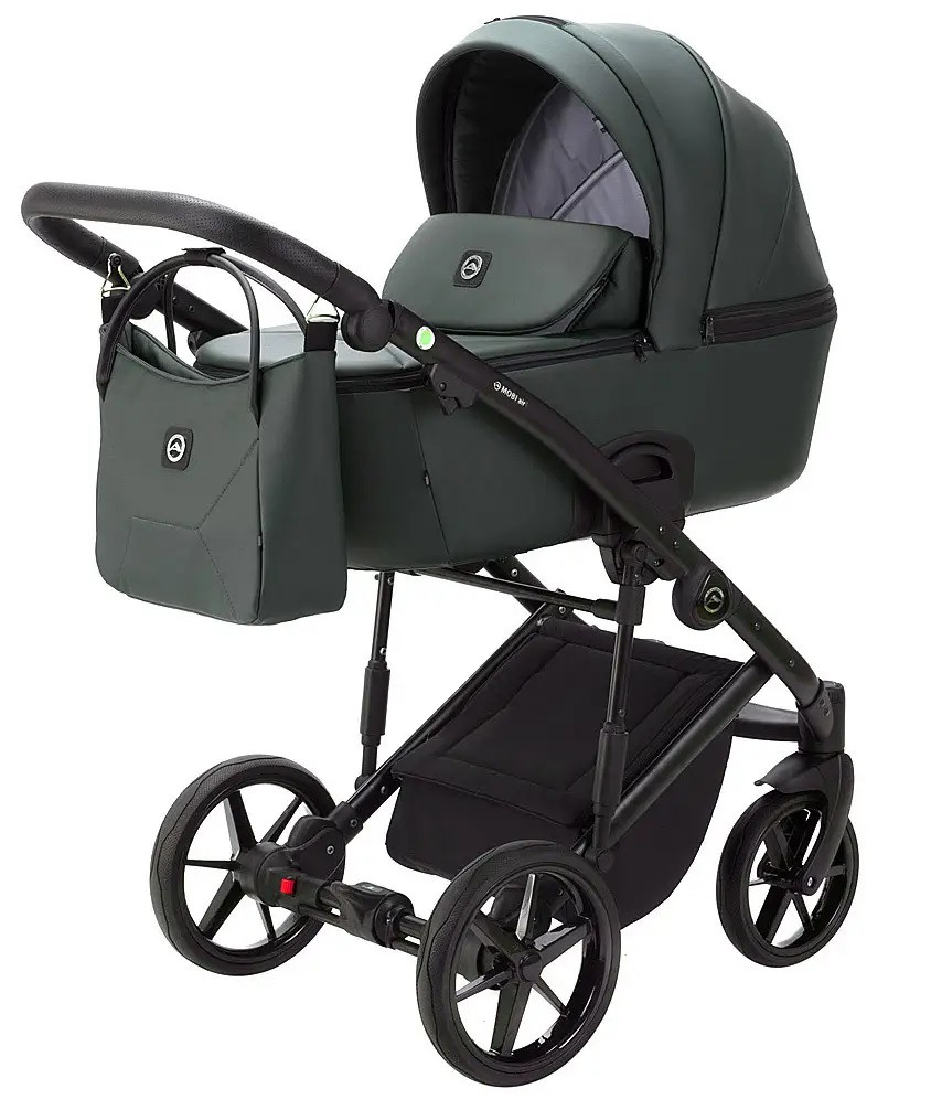 Коляска 2 в 1 Adamex Mobi Air Thermo ECO шкіра SA-29 сіра, фото 1