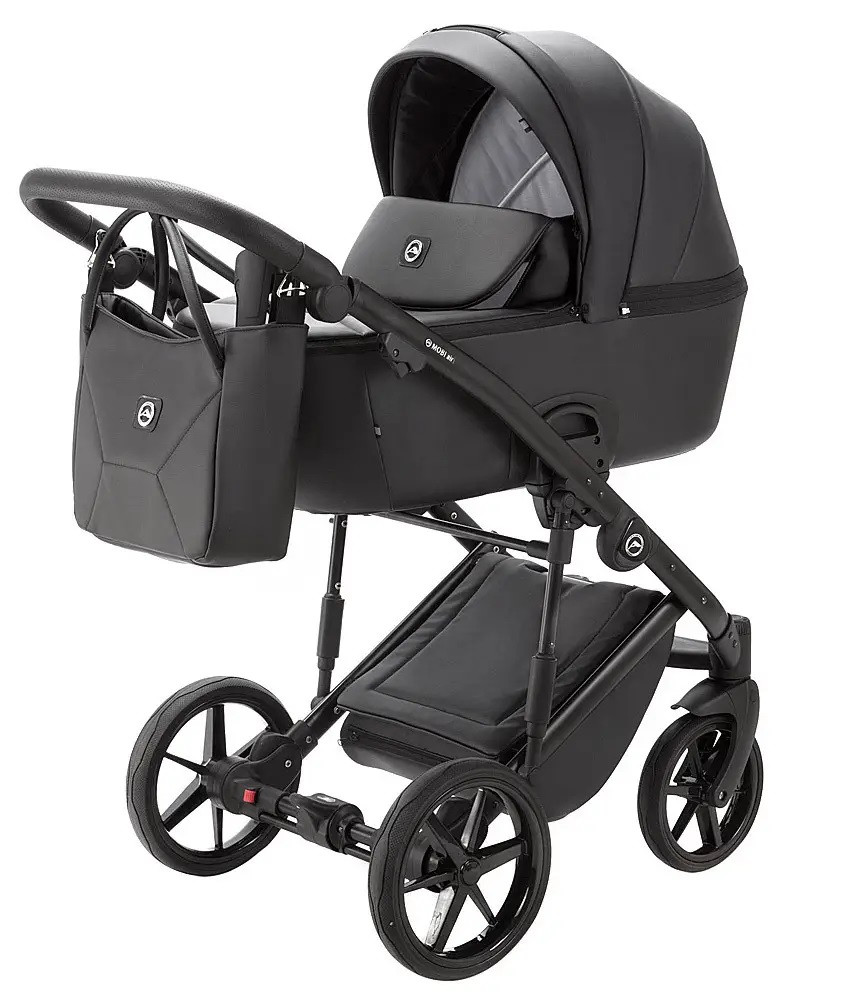 Коляска 2 в 1 Adamex Mobi Air Thermo ECO SA-2 сіра шкіра