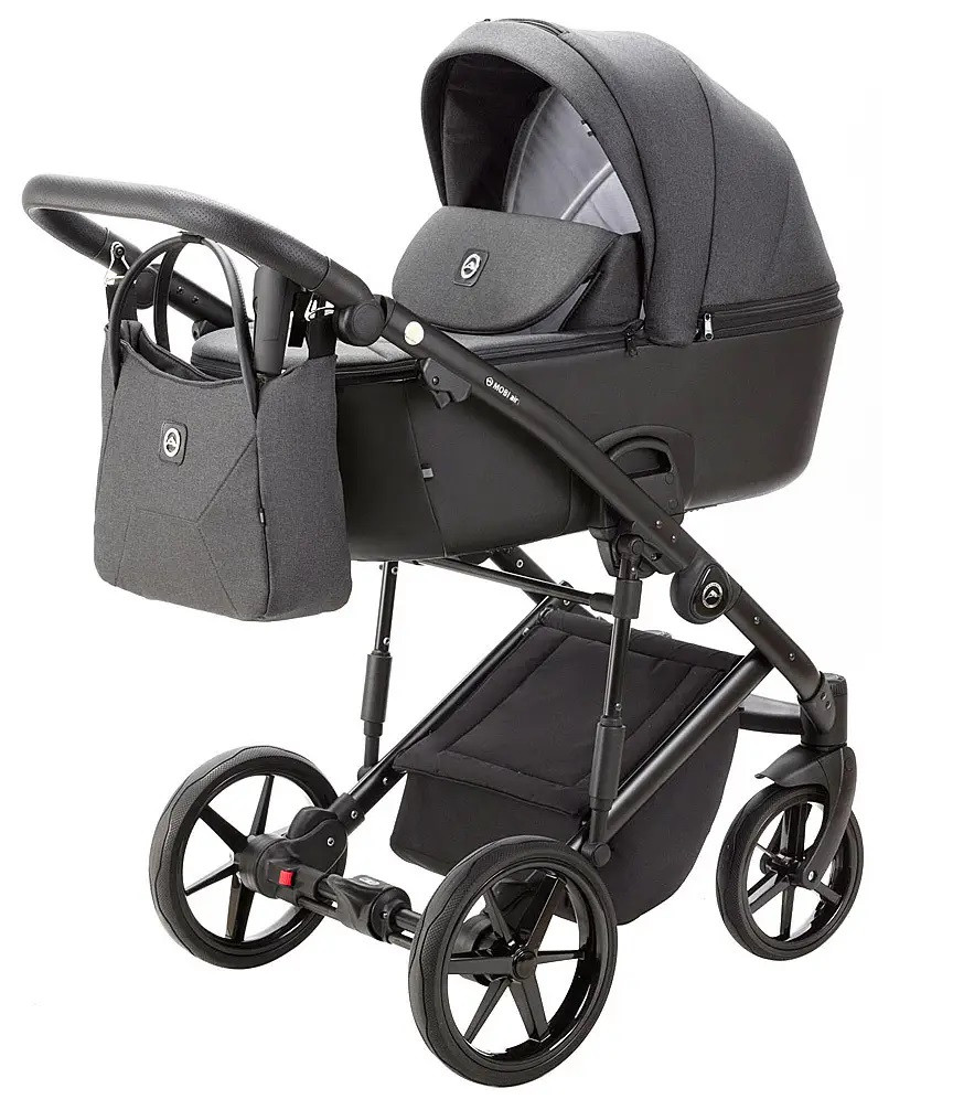 Коляска 2 в 1 Adamex Mobi Air Thermo ECO кожа PS-112 сіра, фото 1