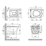 Унітаз Qtap Gemini QT25332614EW безобідковий із сидінням Soft-close, фото 8