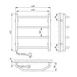 Полотенцесушитель Laris Вікторія П4 Е 450x500 73207068, фото 4