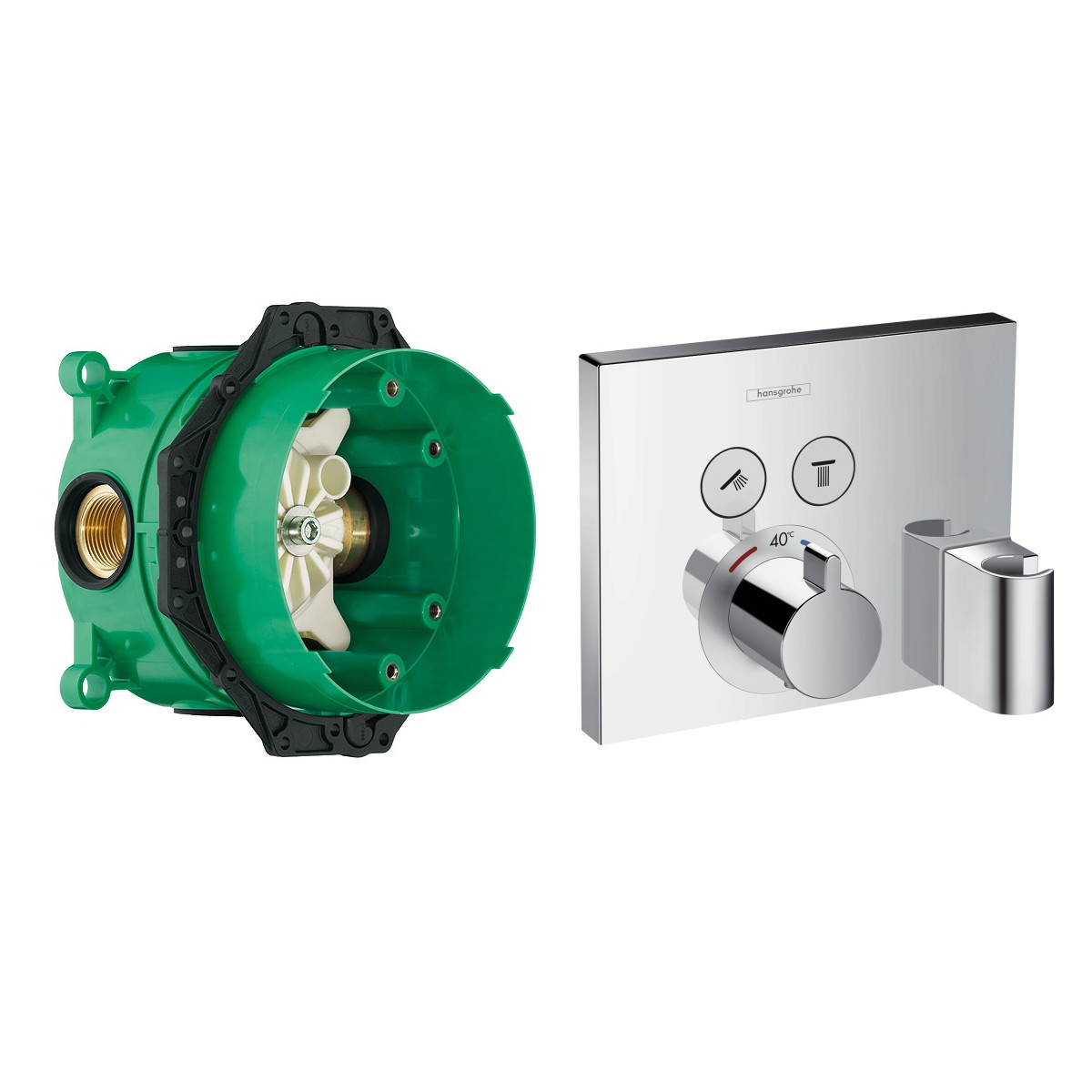 Змішувач Hansgrohe ShowerSelect 15765000 + Ibox Universal 01800180
