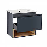 Тумба підвісна з умивальником Qtap Robin QT1372TPВ6002GWO 61 см, фото 4