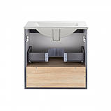 Тумба підвісна з умивальником Qtap Robin QT1372TPВ6002GWO 61 см, фото 8