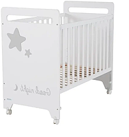 Ліжечко дитяче 120х60 Micuna ISTAR White Grey білий з сірим