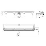 Душовий трап Qtap Aries CRM70900304 щілинна з гідрозатворів і нержавіючої планкою, фото 6