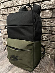 Рюкзак чорний/хакі big bag з логотипом Nike