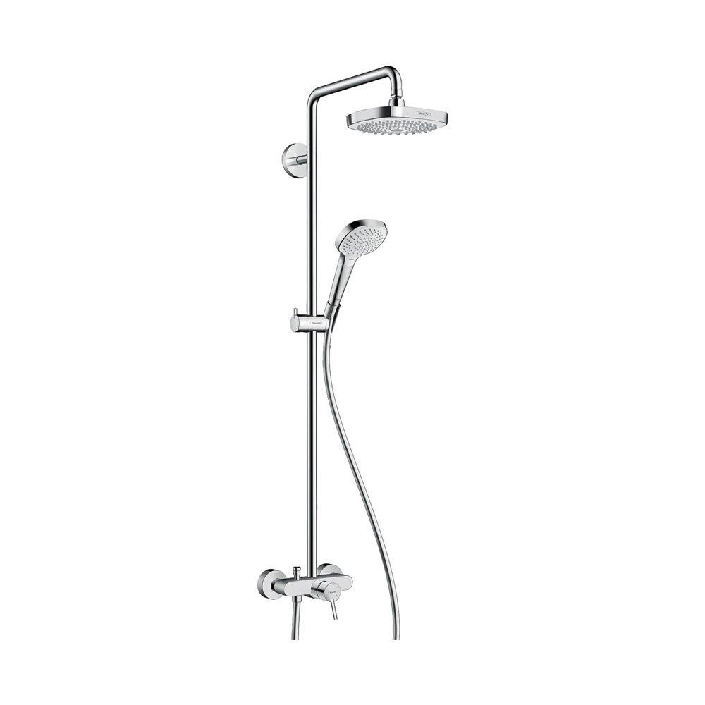 Душова система Hansgrohe Croma E Showerpipe Select 180 2jet Showerpipe 27258400 хром/білий, фото 1