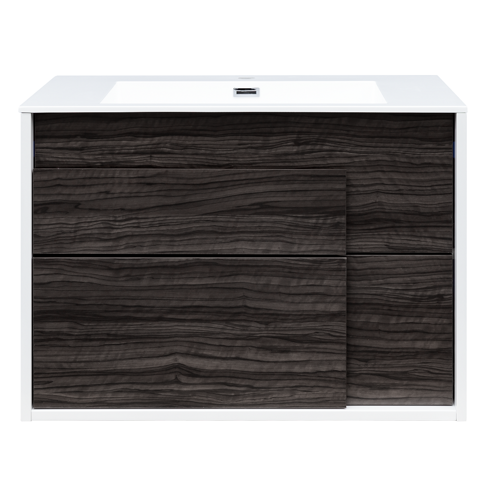 Тумба з раковиною Devit City 0021160WW 80 см білий горіх, фото 1