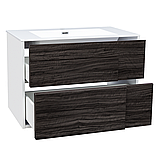 Тумба з раковиною Devit City 0021160WW 80 см білий горіх, фото 3