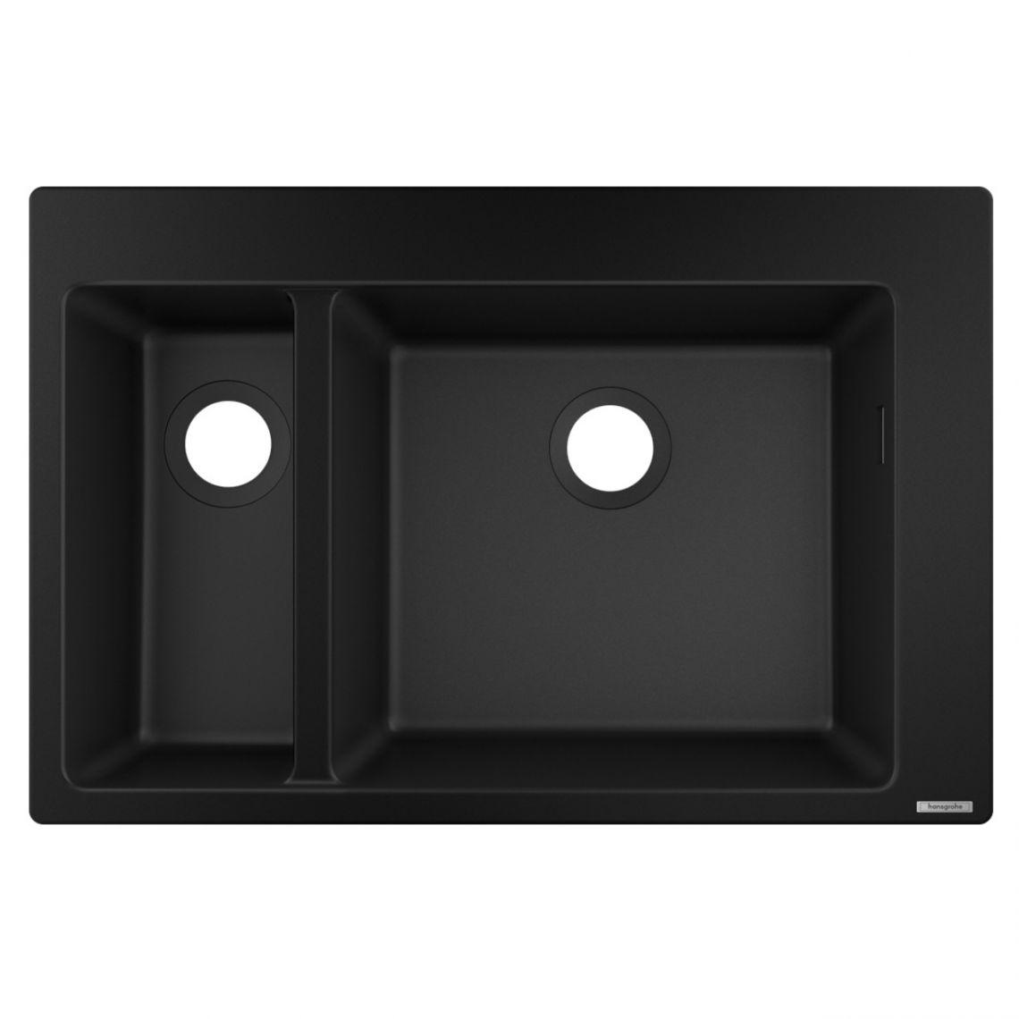 Кухонна мийка Hansgrohe S51 S510-F635 770х510 43315170 чорний графіт, фото 1
