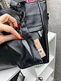 Чорна стильна велика жіноча сумка формата А4 з гаманцем у комплекті (0401), фото 5