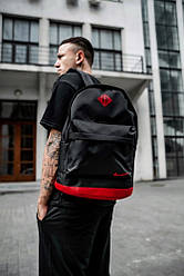 Рюкзак міський чоловічий, жіночий, для ноутбука Nike (Найк) чорний-червоний