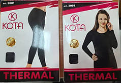 Термокомплект жіночий, чорний ( термокофта, термолосини) Kota