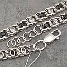 Срібний браслет жіночий арабка з чорно-білими камінчиками. Регульований браслетик, фото 9