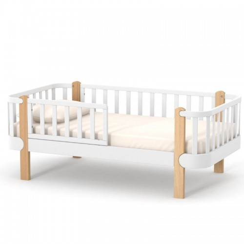 Ліжко підліткове Верес Монако 1600*800, Біло/бук, фото 1