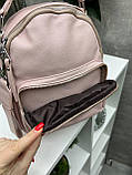 Чорний - стильний рюкзачок ніжного кольору на блискавці з великою кишенею спереду (0402), фото 10