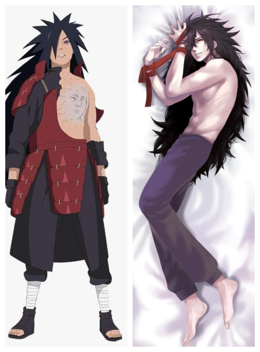 Дакімакура 150х50 см Мадара Учиха Madara Uchiha Наруто Подушка з наволочкою двостороння