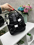 Чорний - стильний рюкзачок ніжного кольору на блискавці з великою кишенею спереду (0402), фото 3
