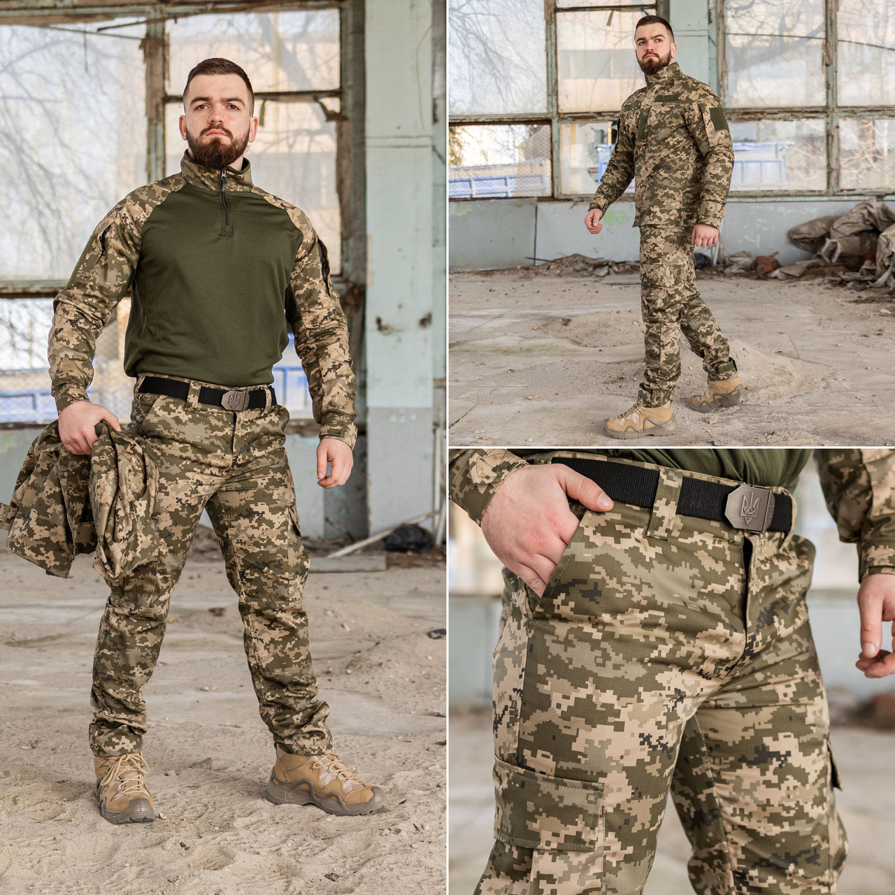 Тактичний костюм 3 в 1 PATRIOT Basic (бойова сорочка Ubacs(Убакс)+кітель+штани) піксель GRIFON