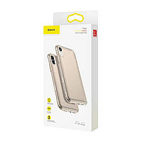 Чехол Baseus Safety Airbags Case для iPhone XS Max 6.5 Transparent Gold (ARAPIPH65-SF0V)