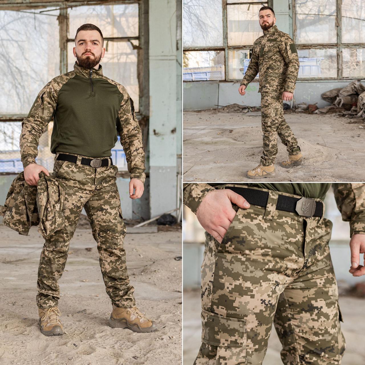 Тактичний костюм 3 в 1 PATRIOT Basic (бойова сорочка Ubacs (Убакс) + китель + штани) піксель 46